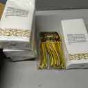 Goodluck 700 Piece Gold Dinnerware Set for 100 Guests, Disposable Plate Set