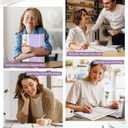 3 x 2026 Planner, Weekly and Monthly Calendar Planner from January 2026 - December 2026, 8.5" x 11" Hardcover Leather Hourly Appointment Book with Tabs, Spiral Daily Planners for College School Work Home, Purple (A4)