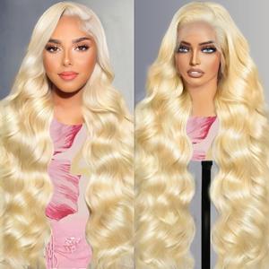 28 Inch Blonde Wig Human Hair 13X6 613 HD Lace Frontal Wig Human Hair 220 Density Blonde Lace Front Wigs Blonde Deep Wave Lace Front Wigs Pre Plucked for Women