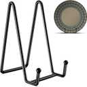 Kruodop 3 Pack 6 Inch Plate Stands for Display, Plate Holder Display Stand, Picture Frame Stand Black Metal Frame Holder Stands for Book,Small Easel,Decorative Plate,Photo and Platter,Tabletop Art