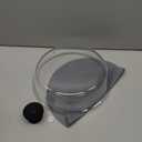 2 in 1, Glass Microwave Splatter Cover for Food & Microwave Place Mat, Plate Splatter Guard Lid with Easy Grip Silicone Handle Knob, Borosilicate Glass with Vent Hole, Food Grade, No Plastic, 10in