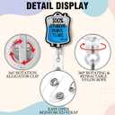 2 x Retractable 100% Student Nurse Tears Badge Reel with Alligator Clip, Funny Silver Glitter Saline Pack Badge Holder Gift for Doctors Murses Nursing School Students Medical Graduation