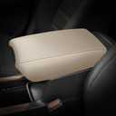 AOMSAZTO Beige Armrest Console Covers for CRV Honda 2017-2022 Leather Console Pad