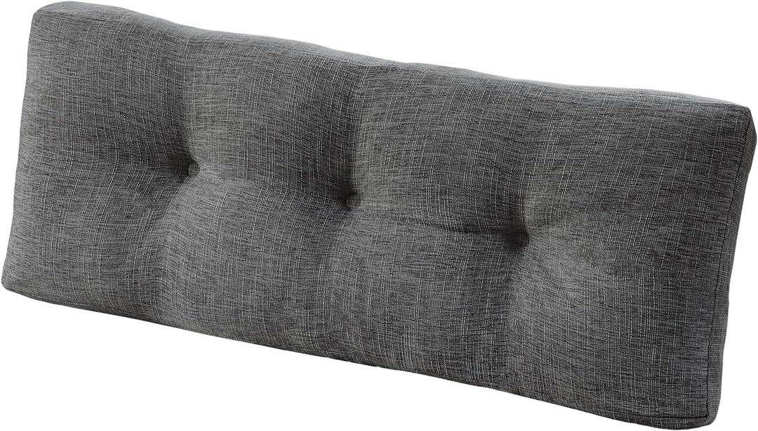 downluxe Indoor Bench Cushion for Indoor Furniture, Non-Slip Tufted Overstuffed Textured Foam Bench Seat Cushion, 36" X 14" X 4", Dark Grey, 1 Pack