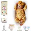 ADFO Lifelike Reborn Baby Dolls, 20 inch Realistic Newborn Real Life Baby Girl Dolls Soft Full Body Vinyl Girl Baby Dolls with Clothes and Toy Gift for Kids Age 3+, Levi