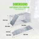 Humane Way Folding 32 Inch Live Humane Animal Trap - Safe Traps for All Animals - Raccoons, Cats, Groundhogs, Opossums - 32" L x 10.2" W x 12.2" H