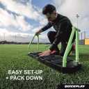 QuickPlay Replay Station 4-in-1 Soccer Rebounder Board - Portable Rebound Board for Backyard - Dual Surface, Dual Angle Soccer Passing Board for Passing & Reaction Skills - Soccer Training Equipment