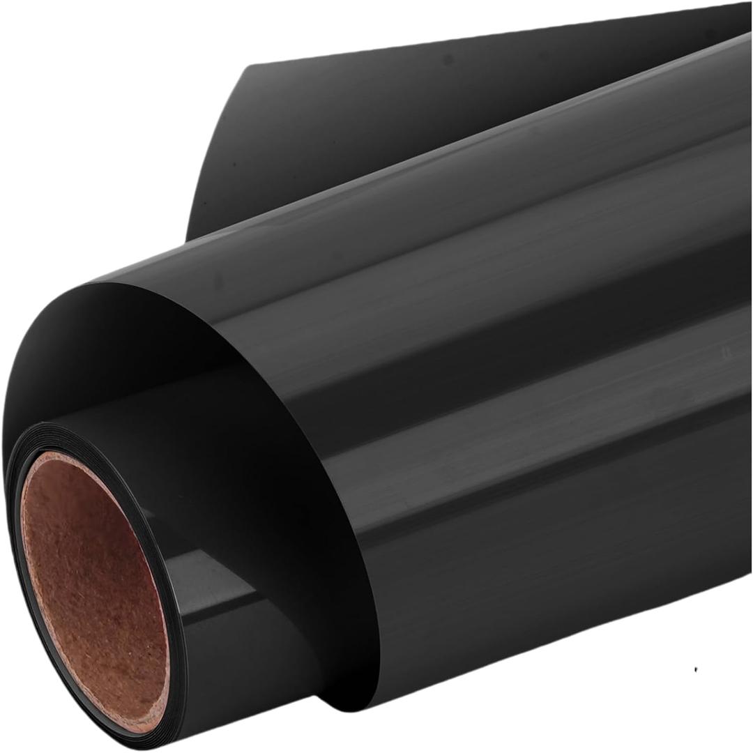 2 x Black HTV Heat Transfer Vinyl Roll - 12 x 10ft for T-Shirts & Apparel, Easy to Cut, Weed and Transfer, Ideal for Heat Transfer Designs!