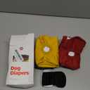 Pet Parents Washable Dog Diapers (3pack) + Extendrs of Durable Doggie Diapers, Premium Dog Diapers Female (Small, Samba) (Small (9-15"))