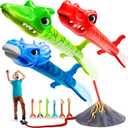 Dinosaur Toy Rocket Launcher for Kids - Toys for Kids 3-5 5-7 4-6 - Outdoor Toys for Kid Ages 4-8 - 3 4 Year Old Boy Birthday Gift - Gifts for Boys Age 3 4 5 6 Years - Outside Toy for Toddlers