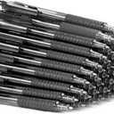 Sooez 40 Pack Bulk Pens Ballpoint Smooth Writing pens, Retractable Black Ink Pen, Medium Point 1.0mm Click Pens for Journaling, Soft Grip Box of Pen Office Supplies for Nurse,Server, Note Taking,Black