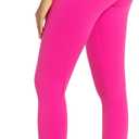 Sunzel Womens Workout Leggings with High Waist Tummy Control (X-Large, Hot Pink)