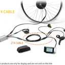 Electric Bike Connector 1T4 Extend cable 105cm Connect E-bike Throttle/Ebrake/Display Electric Bicycle Parts Accessories