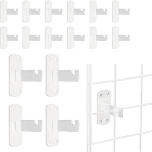 Gridwall Mount Brackets for Grid or Slatgrid Panels Box of 16 Pcs White