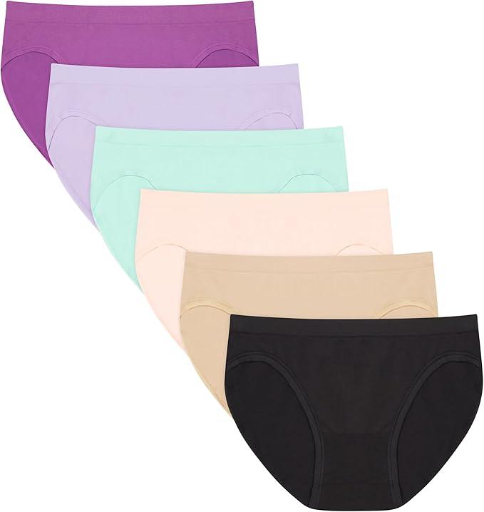 Hanes Womens Underwear Pack, Comfortflex Fit Panties, Seamless For Boy Short, Assorted Colors, XLarge US