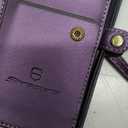 Wallet Case Compatible with iPhone 15 Pro Max RFID Blocking 10-Card Holder Soft PU Leather Magnetic Snap Shoulder Strap Zipper Pocket Phone Case Fit for iPhone 15 Pro Max 6.7" - Purple