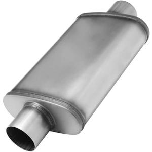 2.75 inch Exhaust Muffler,Straight-Through Performance Muffler Resonator with Universal Stainless Steel muffler for Cars, Trucks(2.75''Inlet/Outlet)