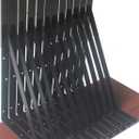 12 Pack L22 x H 12" Black Heavy Duty Shelf Brackets with Screws Metal Shelf Brackets Shelf Support Angle Brackets for Shelves L Brackets Heavy Duty Floating Shelf