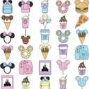 RiVolTa Mouse Cruise Door Magnets - 30 Pcs Cute Ship Decorations Magnetic Funny Ice Cream Snacks Cabin Anchor Stickers Cartoon Animal Decals Stateroom Accessories for Holiday Carnival Party Car Decor