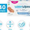 WaterWipes Sensitive+ Newborn & Baby Wipes, 3-In-1 Cleans, Cares, Protects, 99.9% Water, Unscented & Hypoallergenic, 540 Count (9 Packs)