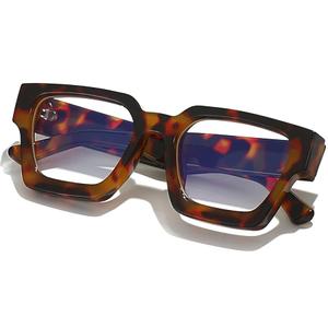 AIEYEZO Square Thick Frame Glasses for Women Men Fashion Blue Light Glasses Trendy Chic Computer Eyeglasses
