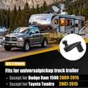 6" Offset Gooseneck Ball Extender for Short Bed Trucks, 2-5/16" Hitch Ball with 2" Rise, Reinforced Gusset, Polyurethane Washers, 25K GTW / 5K VTW, Fits Turnover Ball Systems