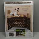 Indoor/Outdoor Solid Wood Starlight Design Freestanding Foldable Adjustable 3-Section Pet Gate
