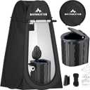 PANKAY Portable Toilet with Pop up Privacy Tent, X Large Camping Toilet Portable Potty for Adults, Outdoor Shower Tent Changing Room, Instant Pop Up, Washable Foldable Camp Toilet Kit with Carry Bag