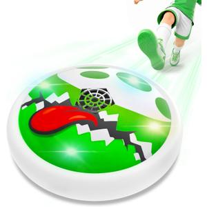 Hover Soccer Ball for Kids, Indoor Air Floating Soccer Games with LED Lights, Soft Foam Bumper, Air Power Football Toys for Boys Girls Ages 3-12, Gifts for Kids