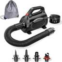 Electric Air Pump,Portable 4 Nozzles Air Mattress Pump,Quick Fill Inflator/Deflator Air Pump for Gymnastics Mat,Gymnastics,Air Bed,110-120V AC