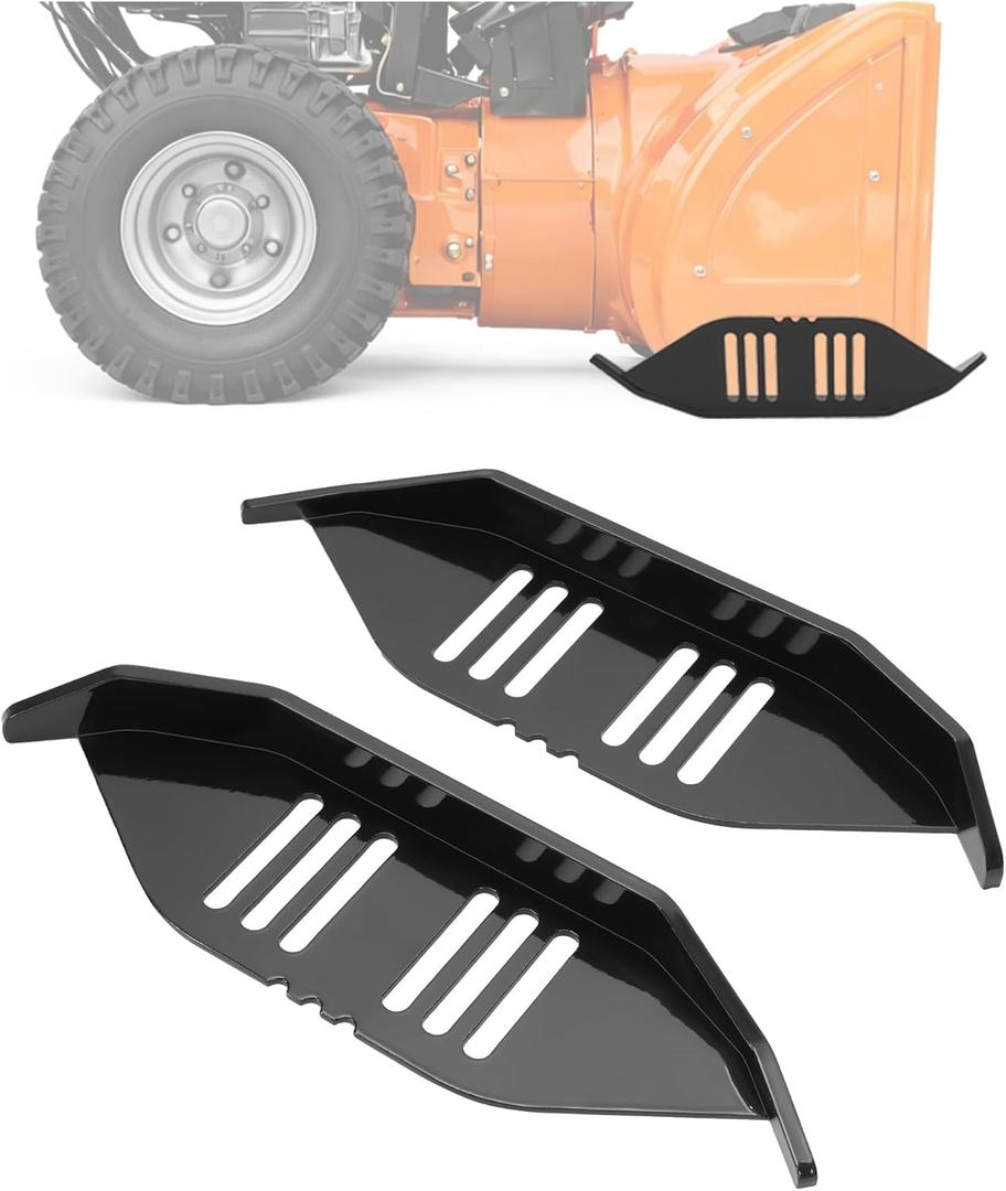 Universal Skid Shoes Compatible with Heavy-Duty Snowblower Snow Thrower with 2.75" Bolt Spacing Pair Black Powder Coated Steel