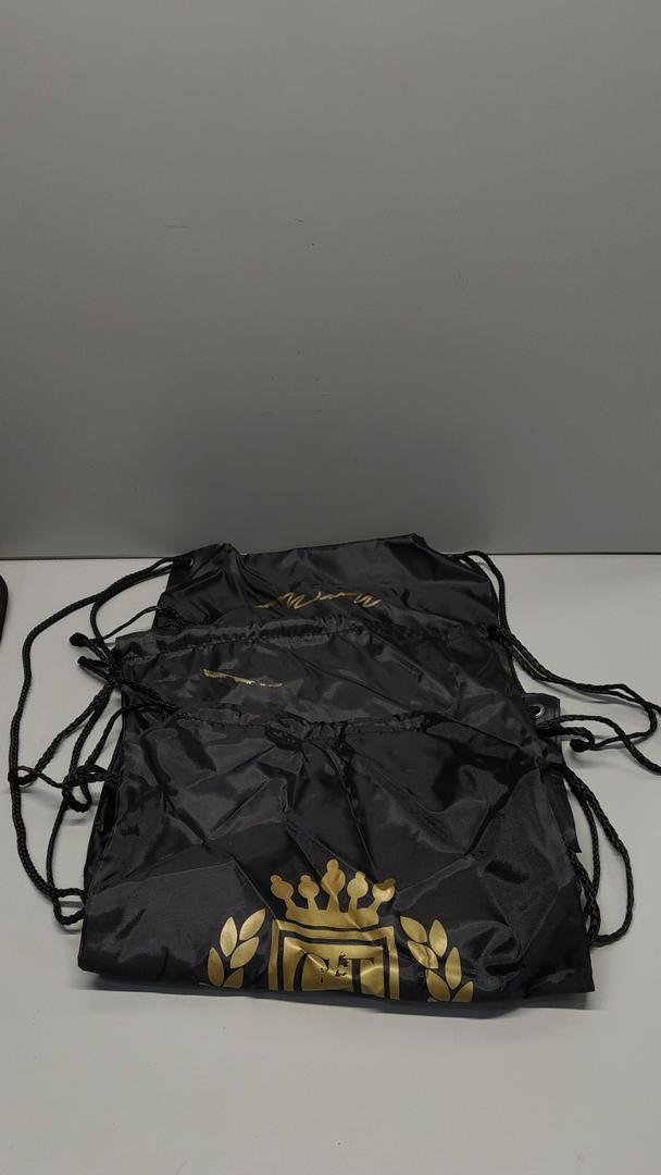 Drawstring Bags with Name Logo Text,  Drawstring Pouch Bulk, Customized Drawstring Bag 3pcs