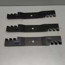 Lawn Mower Blade for Many 54 in. Deck 742-0677 942-0677 Toothed Mulching Blade Replaces Cub Cadet MTD Troy-Bilt GT1554 LGT1054 GT1054 GTX1054 54''Deck (3 Pack)