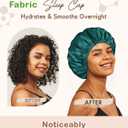 6 x BONNET QUEEN Silk Bonnet for Sleeping Hyaluronic Acid Satin Bonnet, Double Layer Hair Wrap for Curly Hair Women Sleep Cap (Green & Sage)