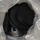 EI 24pcs Black Wheat Straw Plates,Wheat Straw Dinnerware Set,Plates and Bowls Sets,Reuasble Plate,Unbreakable Dinner Plate Heavy Duty Plastic for Picnic Outdoor Activities Dormitory Kitchen