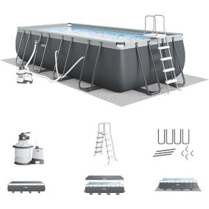 Intex 18' x 9' x 52" Ultra XTR Rectangular Frame Swimming Pool Set with Pump - Above Ground Backyard Large Rectangle Pool with 45-Inch Deep Water