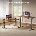 Huuger Electric Standing Desk with Power Outlets and USB-C Port, 55 X 24 Inch Height Adjustable Desk, Sit Stand Desk for Home Office, Computer & Gaming Desk with 4 Presets, Rustic Brown