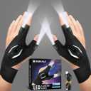 KEZKALS Fathers Day Gifts for Men Rechargeable Flashlight Gloves, Anniversary Birthday Easter Gifts for Men Dad Him, Gifts for Men Who Have Everything, LED Gloves for Hunting Fishing Repairing