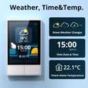 SONOFF Smart Switch, 2-Switch Panel Home Control, WiFi Smart Scene Wall Switch with Touchscreen, Smart Temperature Function, Lights Control, Compatible with Alexa and Google Home (1, White)