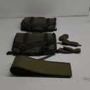 NICECNC Motorcycle Saddlebags Vintage Oil Waxed Canvas Leather, 30L Throw Over Saddle Bags Side Luggage Bags for Men Women Camping, Compatible with Harley, Honda, Suzuki, Yamaha, Adventure, Green