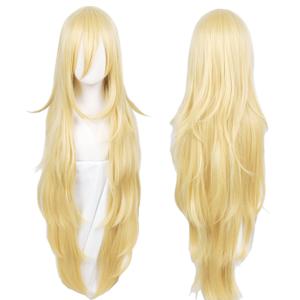 Linfairy Long Blonde Rachel Wig Halloween Cosplay Costume Wig for Women 90CM