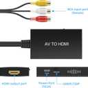 Tengchi RCA to HDMI Converter, Composite to HDMI Adapter Support 1080P PAL/NTSC Compatible with PS one, PS2, PS3, STB, Xbox, VHS, VCR, Blue-Ray DVD Players
