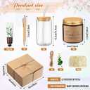 Reallnaive 6 Sets Baby Shower Prizes for Game Winners, Baby Shower Favors Including Glass Cup Scented Candles Hand Cream Pens Gift Box with Raffia for Gender Reveal Wedding Bridal Party Prizes(Khaki)