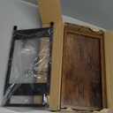 KLM Countertop Coffee Station Organizer, 2 Tier Wooden Shelf for Coffee Bar Accessories, Condiment Storage Caddy for Kitchen, Bathroom Counter Organizer, Home, Office - Brown