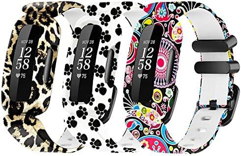Ace 3 Floral Bands Replacement for Fitbit Ace 3 Watch Band, Skin-Friendly Colorful Pattern Ace 3 Watchband Straps Wristband Bracelet Band Ace 3 Waterproof Accessories [3 Pack]