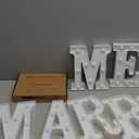 Roowest Marry Me Letters Light Proposal Decorations Set Includes 7 LED 6.3" x 5.5" Romantic Marry Me Sign and 1000 Rose Petals for Proposal Engagement Wedding Decor(White Light, Multicolor)