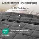 Uttermara Weighted Blanket Queen Size 20lbs 60x80 inches, Cozy Sherpa Weighted Blankets with Soft Plush Fleece, Warm Sherpa Snuggle Thick Heavy Blanket Great for Sleep and Calming, Grey