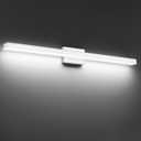 SineRise 48-Inch LED Modern Bathroom Vanity Light Bar, Chrome Modern Acrylic Bathroom Wall Lighting Fixtures Over Mirror (Cool White 6000K)