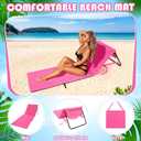 Lineshading 2 Pack Folding Beach Lounge Chair for Adults Couple Portable Sun Lounger Lightweight Tanning Mat with Storage Pocket Adjustable Position Lawn Chairs Patio Chaise Outdoor Sunbathing Camping, 20.47 inches x 21.26 inches x 3.74 inches