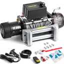 VEVOR Truck Winch 12000lbs Electric Winch 85ft/26m Steel Cable 12V Power Winch Jeep Winch with Wireless Remote Control and Powerful Motor for UTV ATV & Jeep Truck and Wrangler in Car Lift